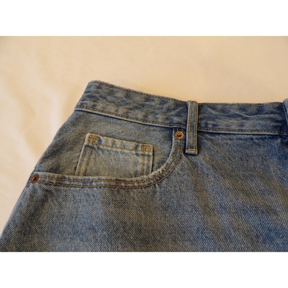 Old Navy 16 Denim Skirt Higher High Rise Secret Smooth Pockets Button Fly - Picture 4 of 12